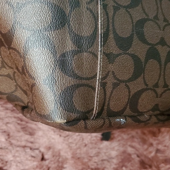 COACH Diaper Bag Brown Signature Baby Tote - Picture 6 of 16